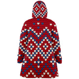 Red Wintery Hooded Sweater