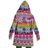 Neon Wintery Hooded Sweater