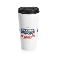 Retro Vegan Grocery Getter Stainless Steel Travel Mug