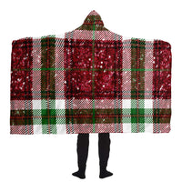 Sparkle Plaid Hooded Blanket