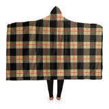Tan Plaid Hooded Blanket