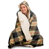 Tan Plaid Hooded Blanket