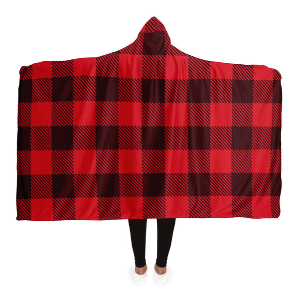 Buffalo Plaid Hooded Blanket