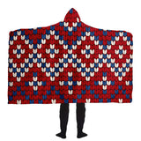 Red Wintery Hooded Blanket