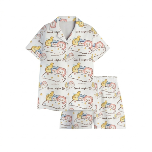 Cute Chiikawa Hachiware Usagi Good Night Pajamas