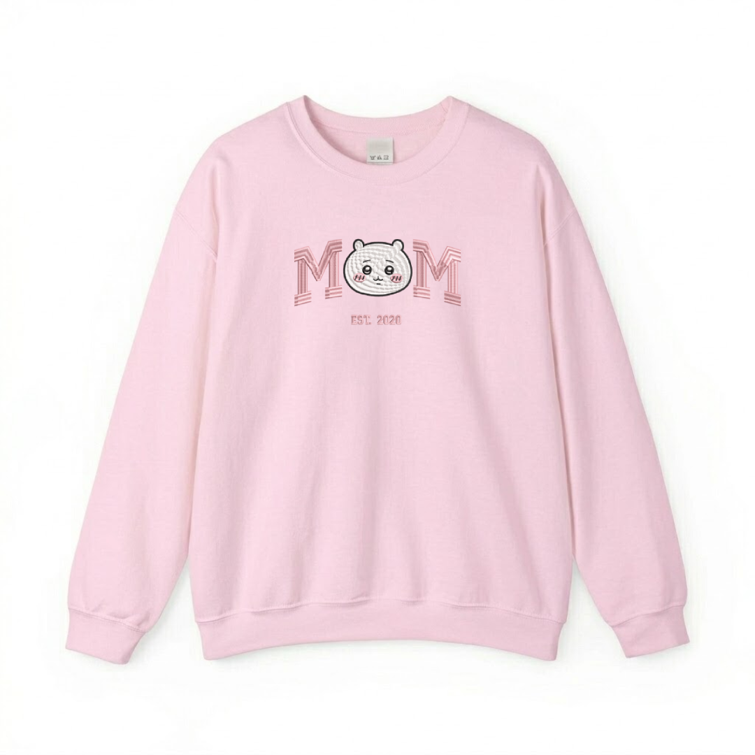Custom Embroidered Chiikawa Shirt, Cute Gift for Mothers' Day
