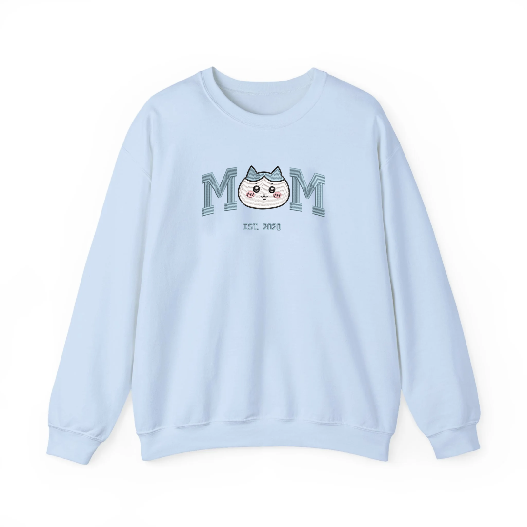 Custom Embroidered Hachiware Shirt, Cute Gift for Mothers' Day