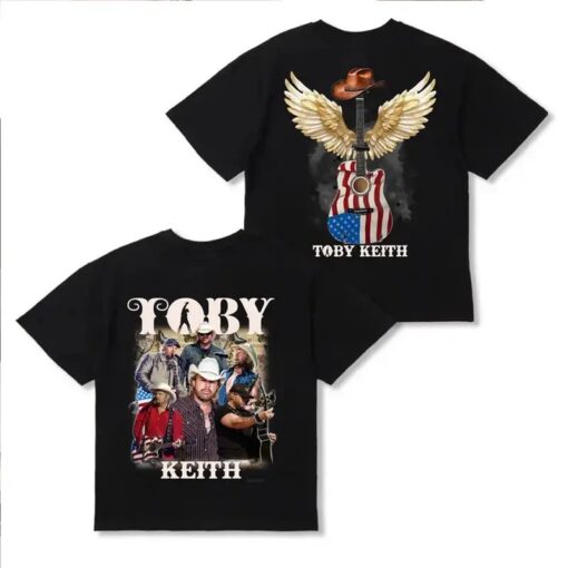 Toby Keith 2 Side T-Shirt, Homage Retro 90s Graphic Tee for Country Music Fans