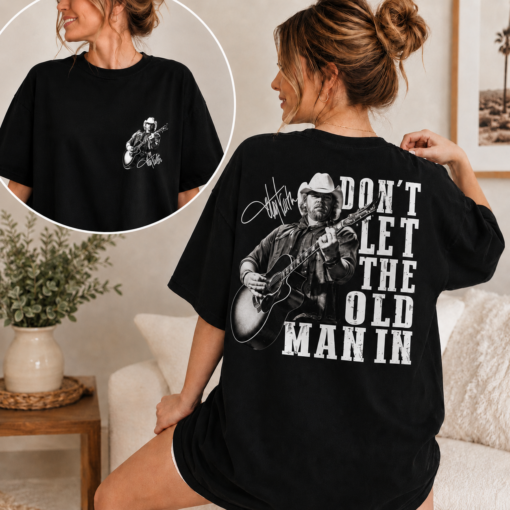 Don't Let The Old Man In Shirt, Toby Keith Tribute Shirt, Country Music Fan Tee, Vintage Patriotic Graphic T-Shirt