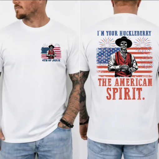 Doc Holliday I'm Your Huckleberry The American Spirit T-Shirt, Skeleton Cowboy 4th of July Shirt