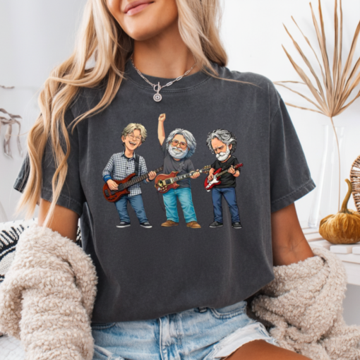 Grateful Dead Shirt, Bob Weir Jerry Garcia Phil Lesh Tribute Tee, Vintage Classic Rock Band Fan Gift