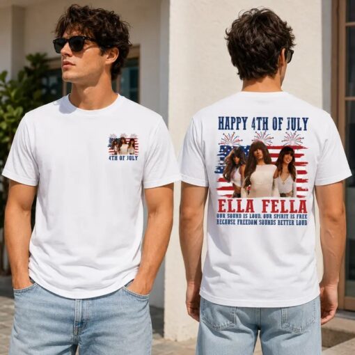 Ella Fella Shirt, Happy 4th of July T-Shirt, Patriotic American Flag Fireworks Tee