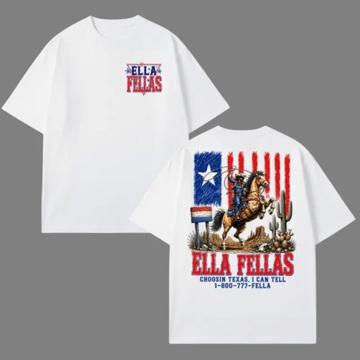 Ellas Fellas Club Shirt, The Dandelion Tour 2026 Tee, Choosing Texas Western Shirt, Vintage Country Music Fan T-Shirt, Cowboy Rodeo Graphic Tee