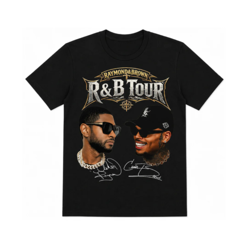 Chris Brown and Usher R&B Tour 2026 Shirt, Concert Graphic Tee, Music Fan Shirt