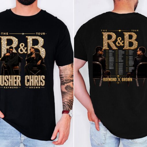 Chris Brown And Usher Tour 2026 T-Shirt, The R&B Raymond & Brown Music Tour Graphic Tee