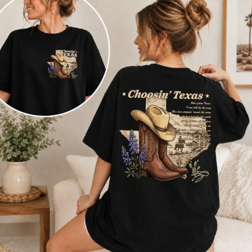Choosin' Texas Country Music Tee, Ella Langley Shirt, Western Cowgirl Concert Graphic T-Shirt