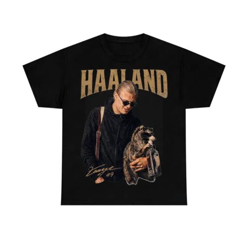 Haaland Raccoon Meme T-Shirt, Funny Football Texas Souvenir Shirt