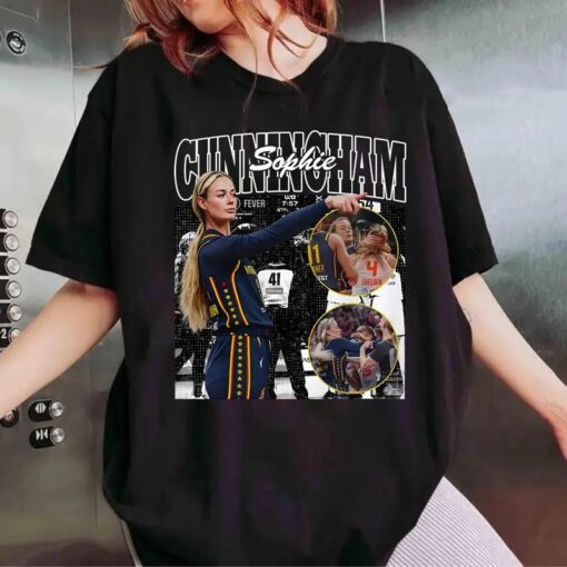 Vintage Sophie Cunningham Pointing Meme Shirt, Funny Basketball Fan Graphic Tee