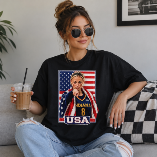 Sophie Cunningham USA Basketball Shirt, Indiana Basketball Graphic Tee, Patriotic Game Day Fan Gift