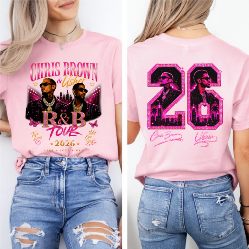 R&B Tour Inspired Shirt, Chris Brown & Usher Tee, Breezy Vintage R&B Graphic T-Shirt