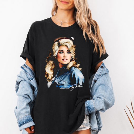 Dolly Parton Signature Shirt, Vintage Country Music Graphic Tee, Retro Singer Shirt