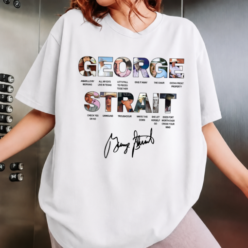 George Strait Song Collage Shirt, Country Music T-Shirt, Classic Country Shirt