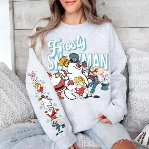 Vintage Frosty The Snowman Sweatshirt, Retro Christmas Hoodie, Frosty Christmas Shirt, Cute Snowman Holiday Tee