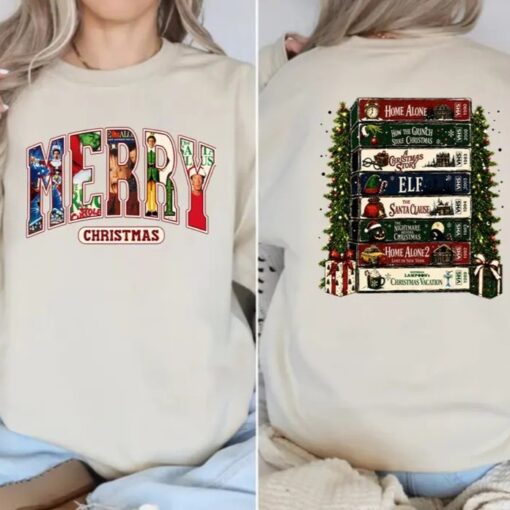 Vintage Christmas Movie Sweatshirt, Merry Christmas Shirt, Classic Holiday Movies Sweatshirt, Retro Christmas Movie Shirt, Christmas Gift