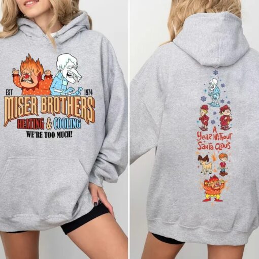 Miser Brothers Christmas Shirt, Snow Miser Heat and Ice Graphic Tee, Miser Brothers Holiday Hoodie, Christmas Season Gift