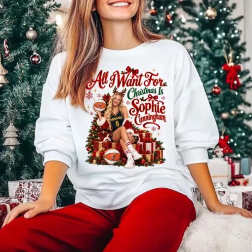 Sophie Cunningham Christmas Shirt, Basketball Holiday Tee, Festive Basketball Fan Gift, Christmas Graphic T-Shirt